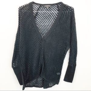 Trouve open weave boyfriend cardigan sweater size small